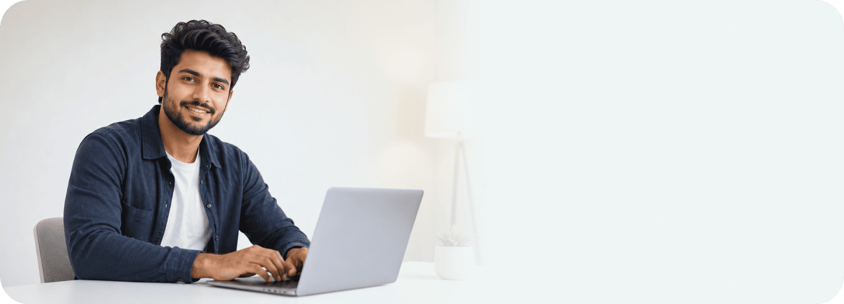 Person filing taxes on laptop
