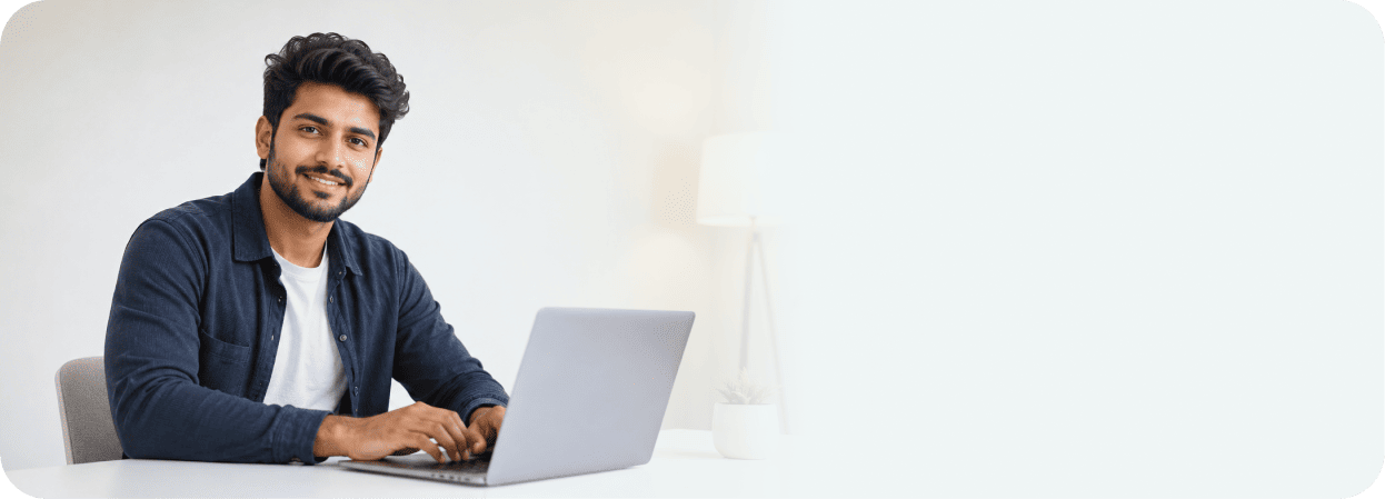 Person filing taxes on laptop